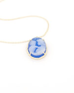 Χρυσό Γυναικείο Κολιέ Κ14 Της MetronGold, Με Cameo, Με Γυναίκα Και Παιδί κωδ.24253 - Image 2