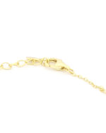 Ασημένιο Επίχρυσο Γυναικείο Βραχιόλι, Με Φύλλα Και Λευκά Ζιργκόν κωδ.109597 - Image 3