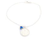 Ασημένιο Γούρι Διπλής Όψης, Με Ματάκι, Παναγίτσα και Αναπαράσταση του Άγιου Χριστόφορου κωδ.109631