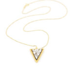 Ασημένιο Επιχρυσωμένο Γυναικείο Κολιέ Cαmeo Με Λουλούδι κωδ.109654