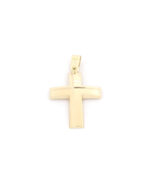 Xρυσός Ανδρικός Σταυρός Κ14, Ματ Λουστρέ κωδ.109672 - Image 4