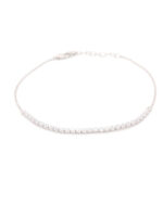 Λευκόχρυσο Γυναικείο Βραχιόλι Ριβιέρα Κ14, Με Λευκά Ζιργκόν κωδ.109695 - Image 4