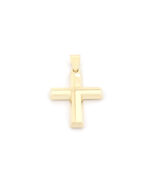 Xρυσός Ανδρικός Σταυρός Κ14 Διπλής Όψης, Ματ Λουστρέ κωδ.109765 - Image 5