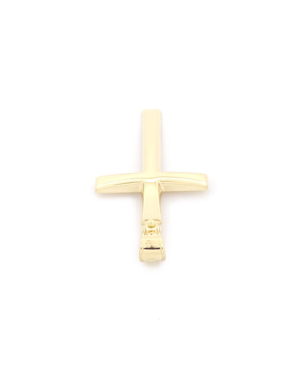Ανδρικός Χρυσός Σταυρός Κ14, Λουστρέ κωδ.109766 - Image 3