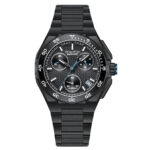 Ανδρικό ρολόι QUANTUM POWERTECH 1283 Sapphira Chrono Black Bracelet PWG1283.650