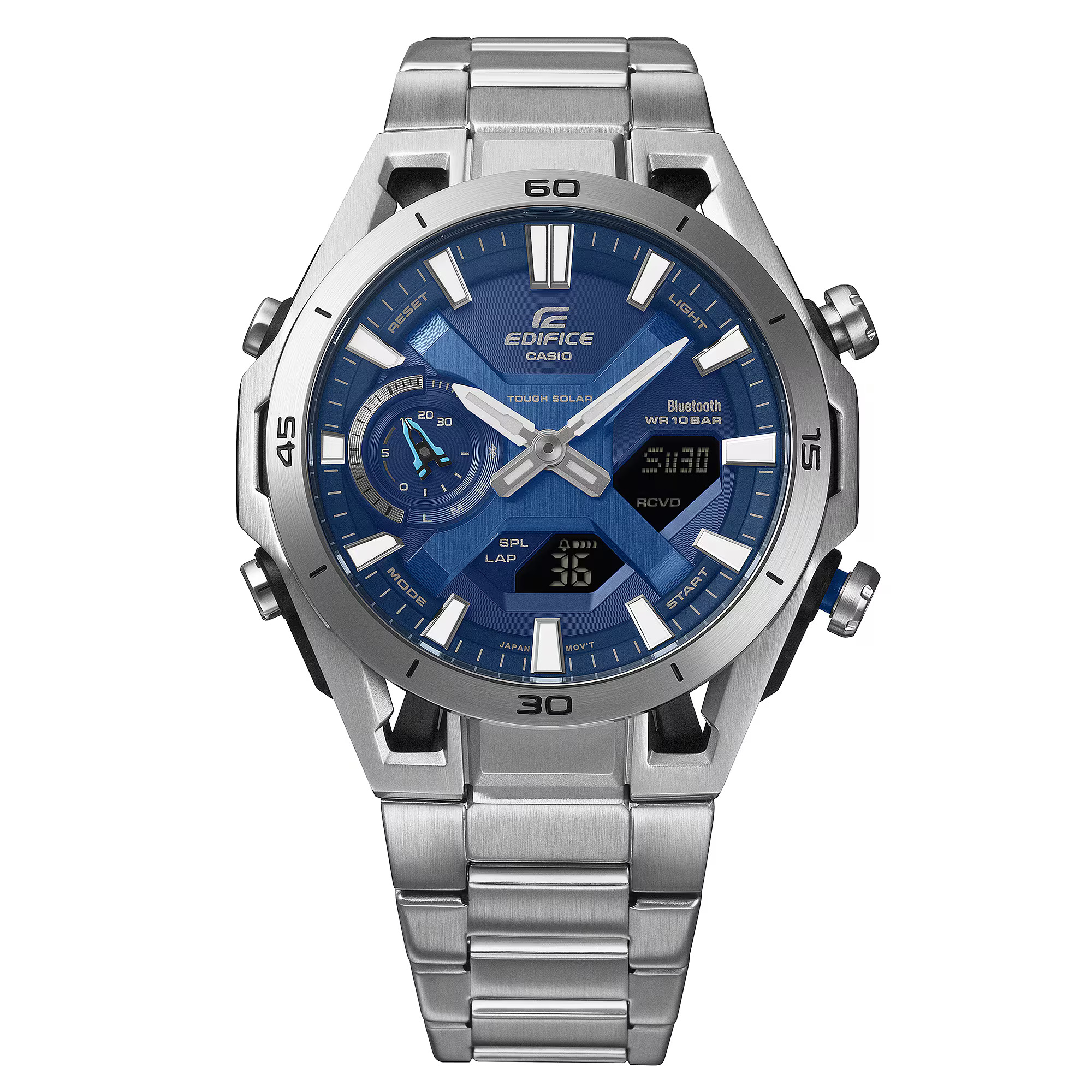 ECB-2300D-2A_front Ρολόι Casio Edifice Bluetooth Carbon Blue ECB-2300D-2AEF - Image 1
