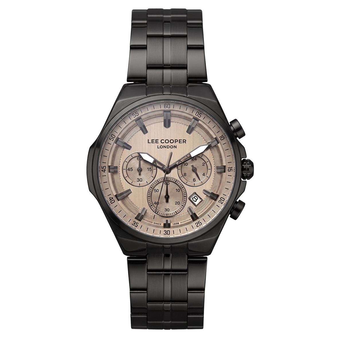 lc08273060_1 Ανδρικό Ρολόι Lee Cooper Multifunction Black Stainless Steel Bracelet LC08273.060 - Image 1