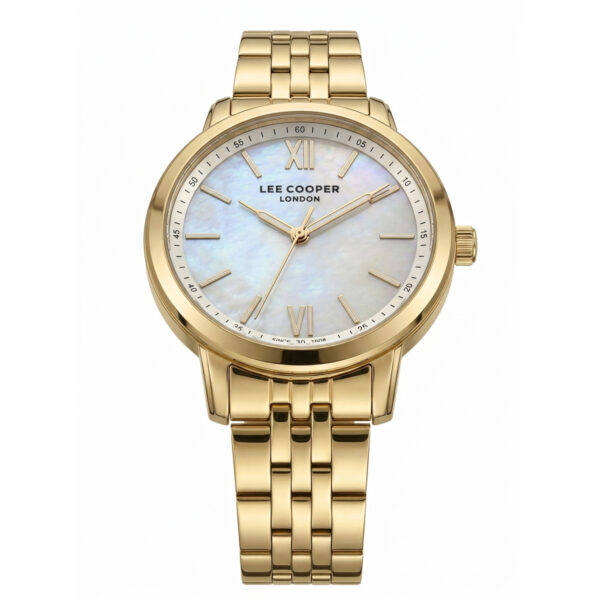 Γυναικείο Ρολόι Lee Cooper Mother Of Pearl Gold Stainless Steel Bracelet LC08371.120 - Image 3