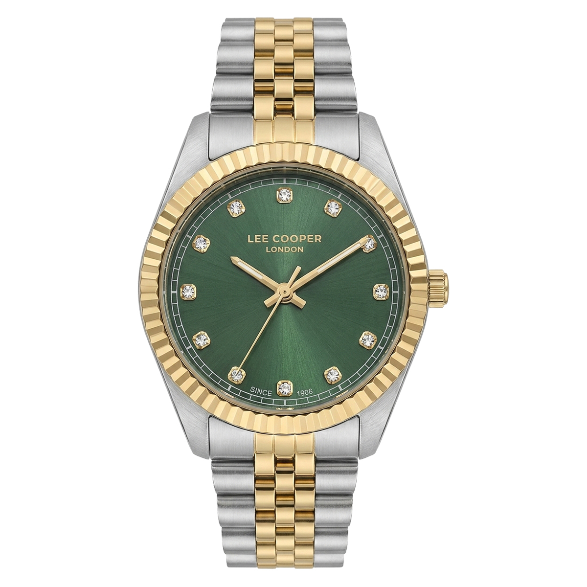 lc08400270 Γυναικείο Ρολόι Lee Cooper Green Two Tone Stainless Steel Bracelet LC08400.270 - Image 1