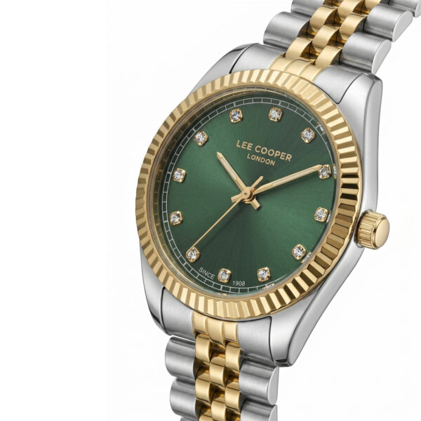 Γυναικείο Ρολόι Lee Cooper Green Two Tone Stainless Steel Bracelet LC08400.270 - Image 2