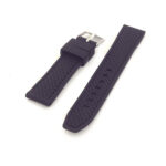 Λουρί Καουτσούκ Διπλής Όψης Μαύρο Dwatch,No24 με Ασημί Τοκά κωδ.0232DC0101N24