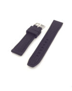 Λουρί Καουτσούκ Διπλής Όψης Μαύρο Dwatch,No24 με Ασημί Τοκά κωδ.0232DC0101N24