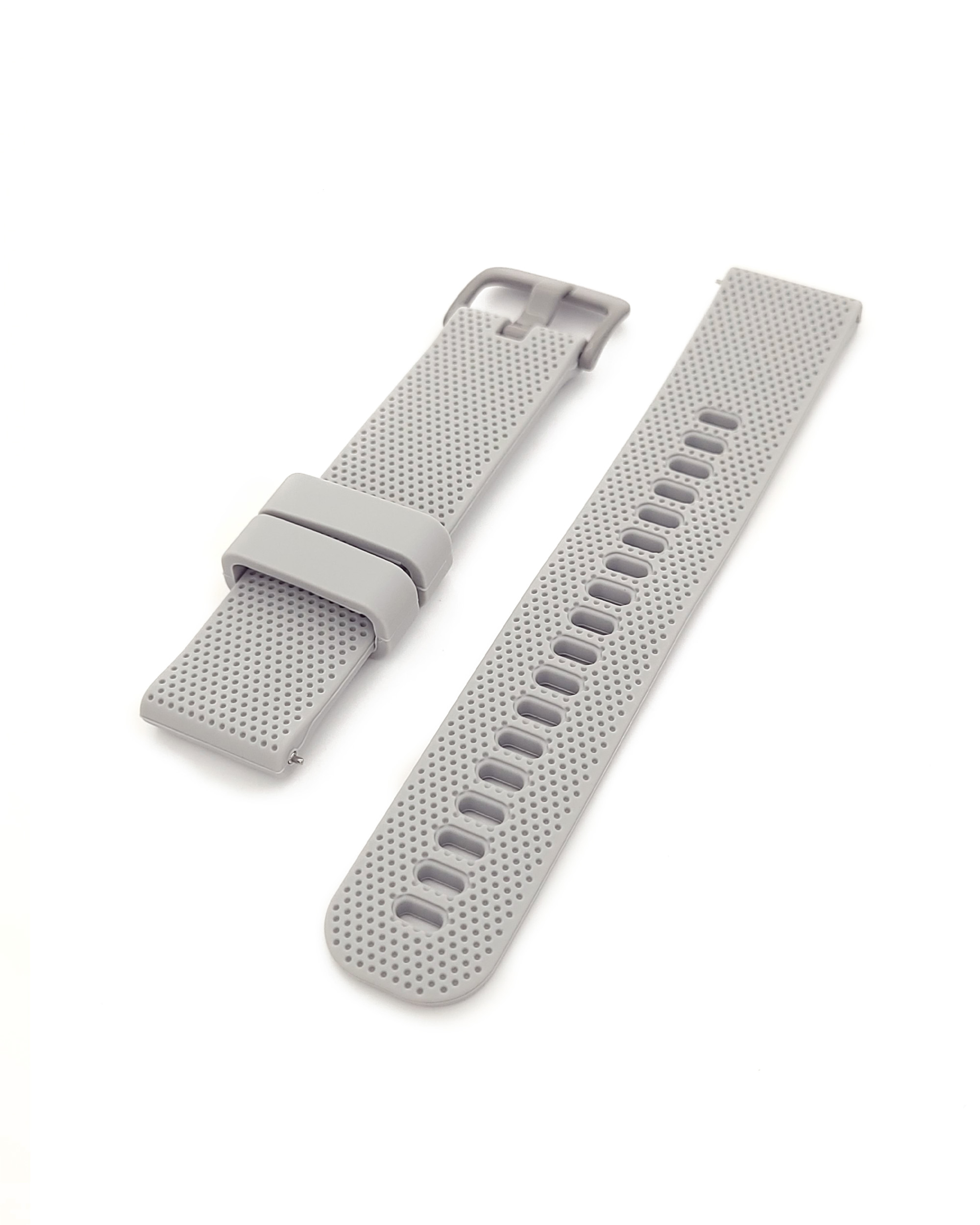 026623 Λουρί Καουτσούκ Γκρι Dwatch,No20 με Γκρι Τοκά και Quick Release κωδ.026623N20 - Image 1