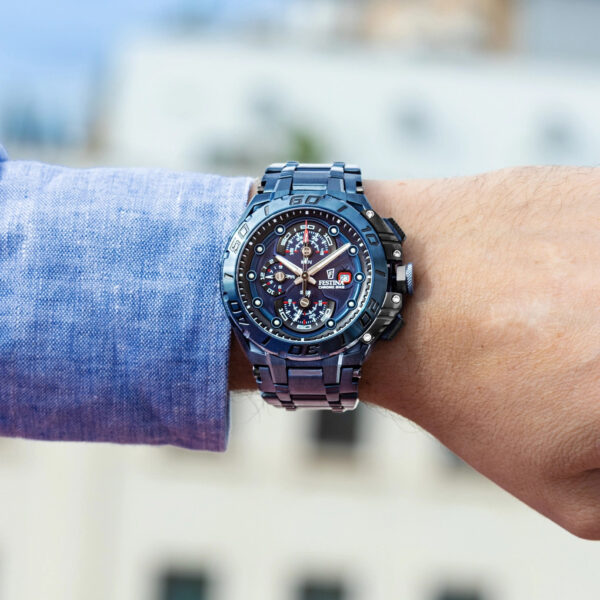 Ρολόι Festina Chrono Bike Special Edition 20atm Sapphire Blue Stainless Steel Bracelet + Strap F20757/1 - Image 4