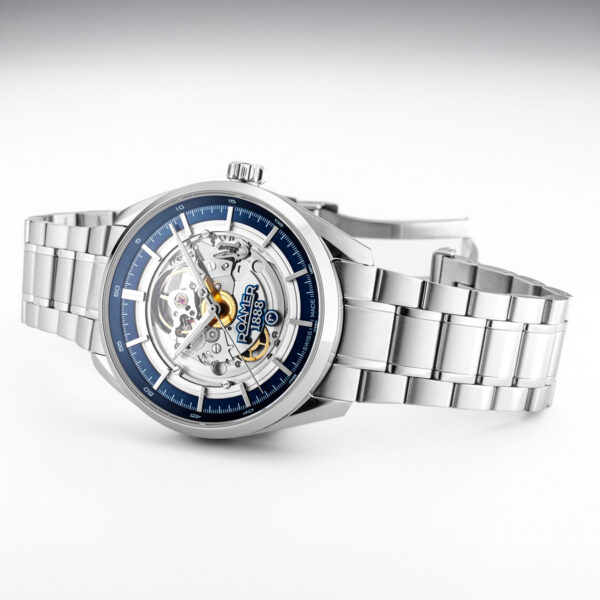 Roamer Pro Auto Sapphire Glass Blue Stainless Steel Bracelet 9965985-41-45-20 - Image 3