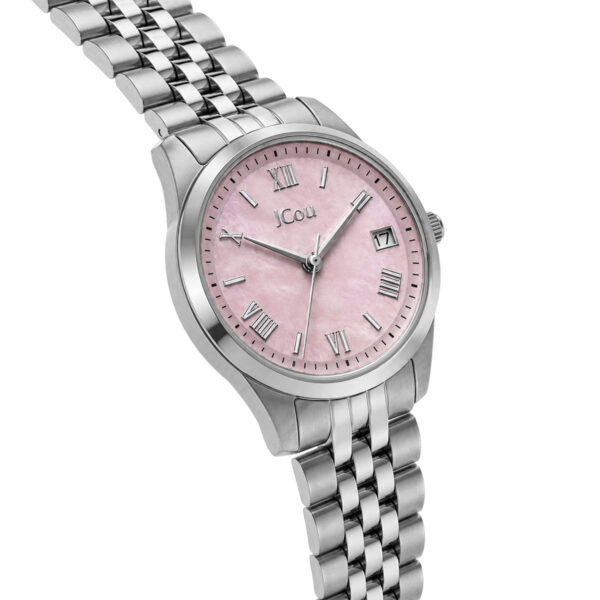 JCOU Lucienne Pink Mother Of Pearl Stainless Steel Bracelet JU19090-4 - Image 2