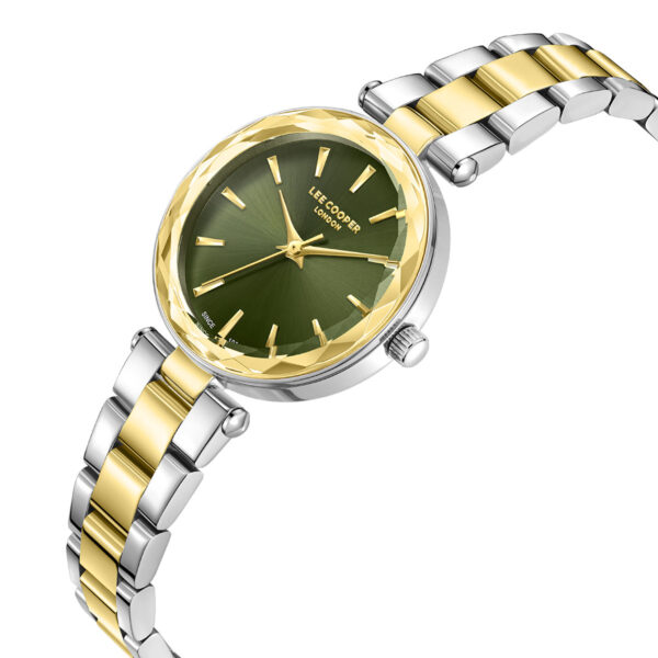 Γυναικείο Ρολόι Lee Cooper Crystalls Green Two Tone Stainless Steel Bracelet LC08365.270 - Image 2