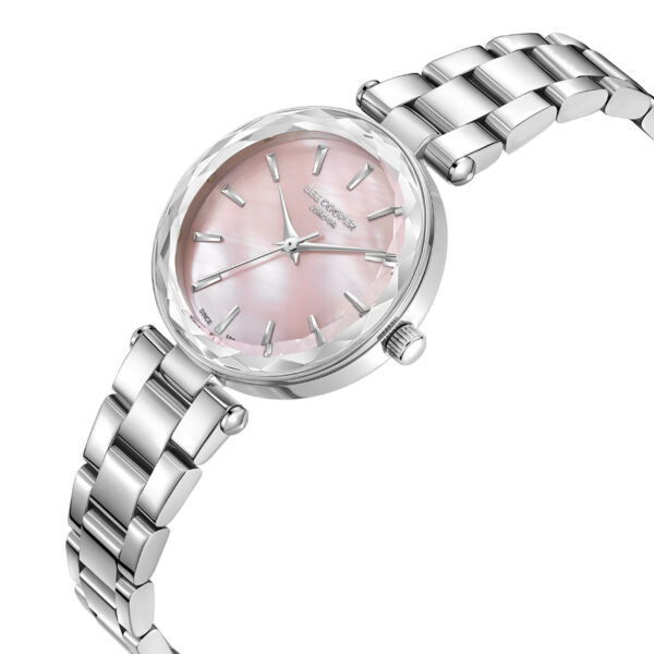 Γυναικείο Ρολόι Lee Cooper Crystalls Pink Mother Of Pearl Stainless Steel Bracelet LC08365.380 - Image 2