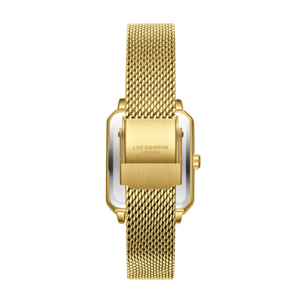 Lee Cooper Box Mother Of Pearl Gold Stainless Steel Bracelet Brown Strap LC08376.122 - Image 4