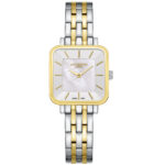 Γυναικείο Ρολόι Lee Cooper Square Mother Of Pearl Two Tone Stainless Steel Bracelet LC08380.230