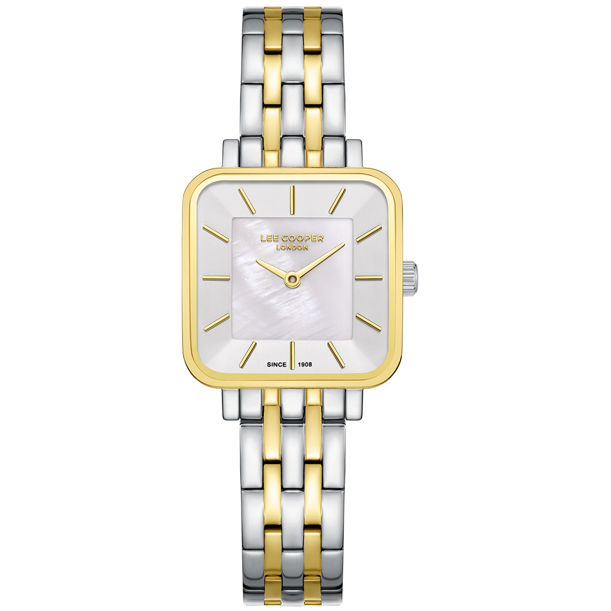 lc08380.230-1_copy Γυναικείο Ρολόι Lee Cooper Square Mother Of Pearl Two Tone Stainless Steel Bracelet LC08380.230 - Image 1