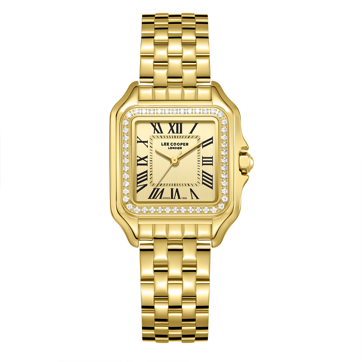 lc08398.110_copy Γυναικείο Ρολόι Lee Cooper Square Gold Stainless Steel Bracelet LC08398.110 - Image 1